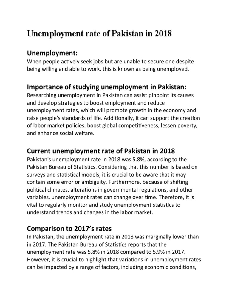 an-analysis-of-unemployment-rates-in-pakistan-in-2018-causes-effects