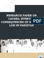 Research Paper on Causes, Events and Consequences of Martial Law in Pakistan