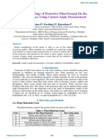 Contact Angle Analysis of Protective Films