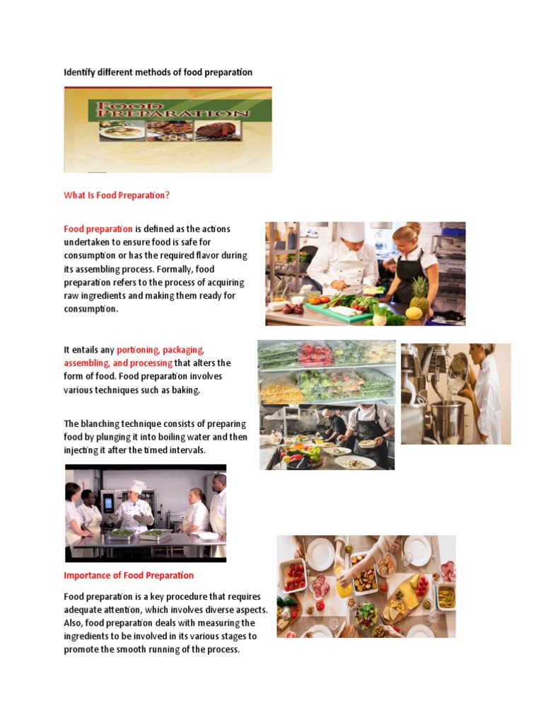 Methods of Food Preparation Explained | PDF | Cooking | Grilling