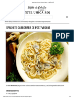 Spaghete Carbonara de Post - Vegane - Rețetă Rapidă PDF