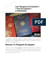 Es Fácil Sacar Pasaporte en España