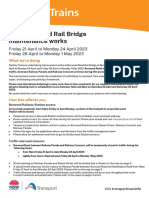 Burwood Road Rail Bridge Maintenance Works: Friday 21 April To Monday 24 April 2023 Friday 28 April To Monday 1 May 2023