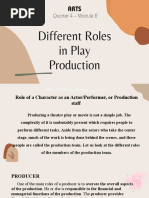 Elements of Dance Production Explained | PDF | Dances | Performing Arts