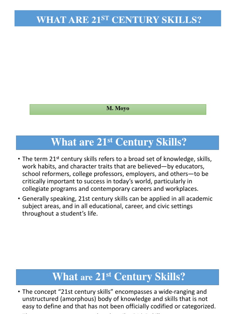 21st Century Skills - PRESENTATION PDF | PDF