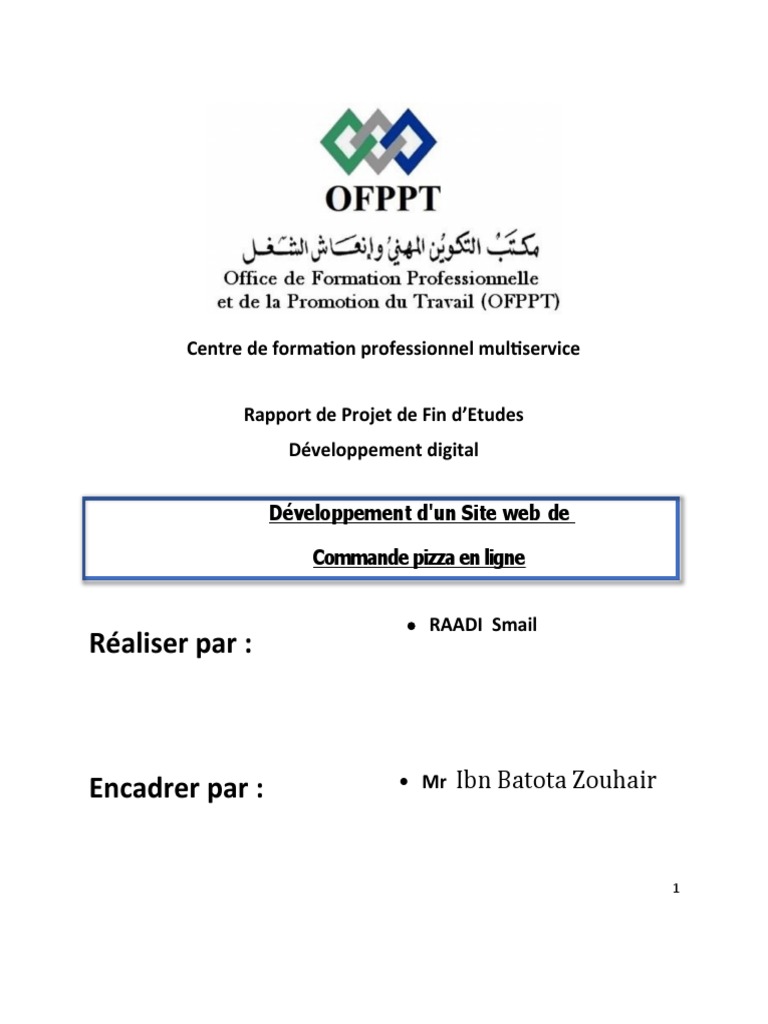 Rapport PFE Site Web E Commerce  PDF  PHP  JavaScript