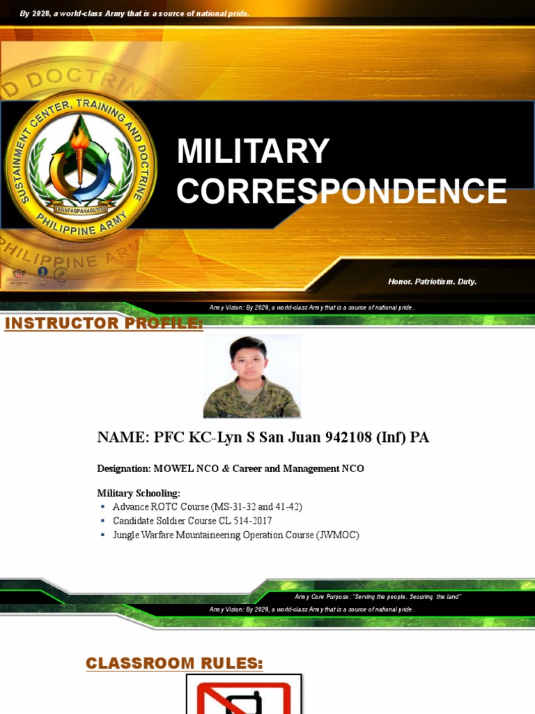 Military Correspondence Guidelines PA | PDF | United States Military ...