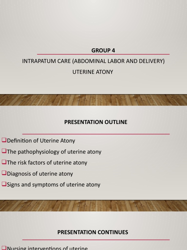 Uterine Atony | PDF | Childbirth | Uterus