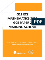 GCE G12 Mathematics Paper2 2020