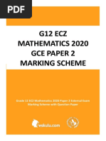 GCE G12 Mathematics Paper2 2020