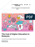 The Cost of Higher Education in Malaysia