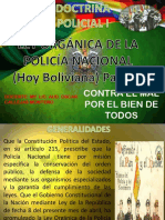 Tema 9 Ley Organica de La Policia Nacional (Hoy Boliviana) Parte Ii PDF