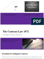 Business Law Contingent Contract