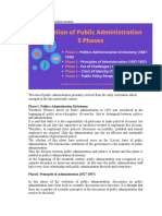 Evolution of Public Administration