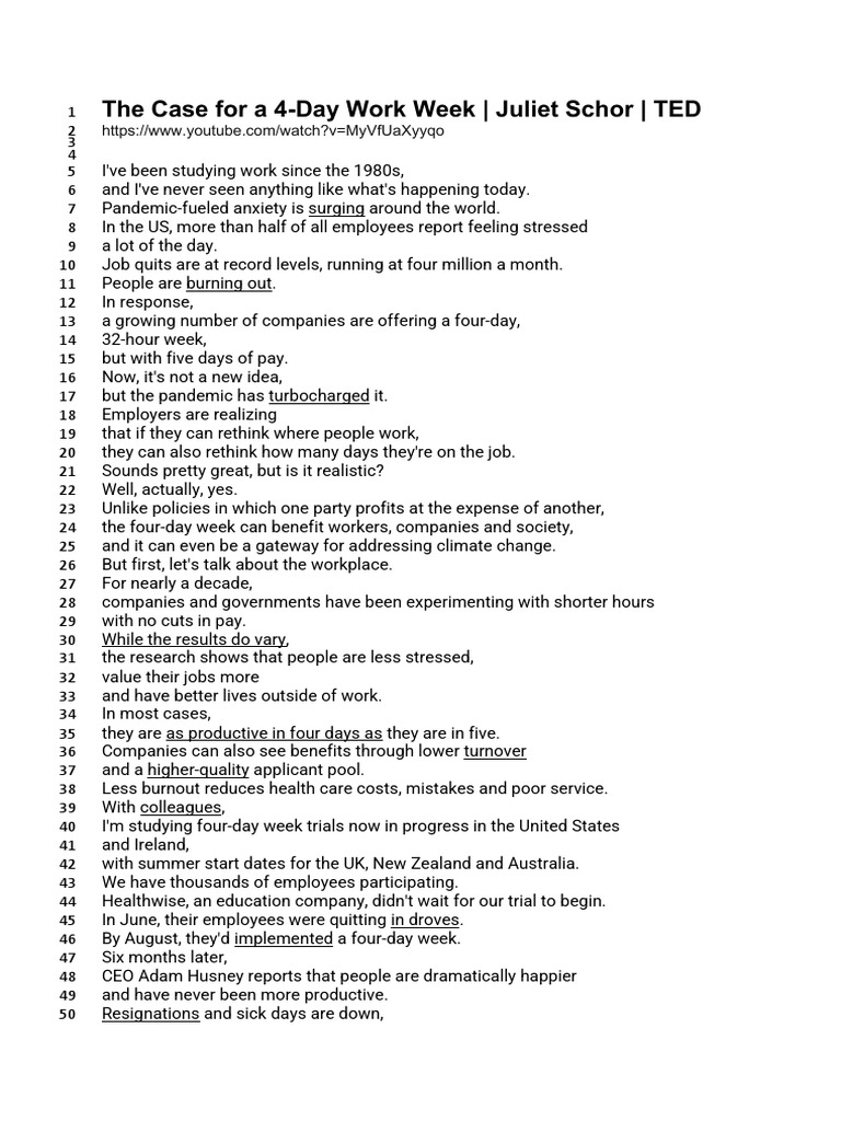 the-case-for-a-4-day-work-week-juliet-schor-ted-transcript-pdf