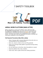 Man Lift Safety Toolbox Talk