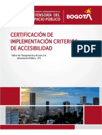 Certificación de Implementación Criterios de Accesibilidad