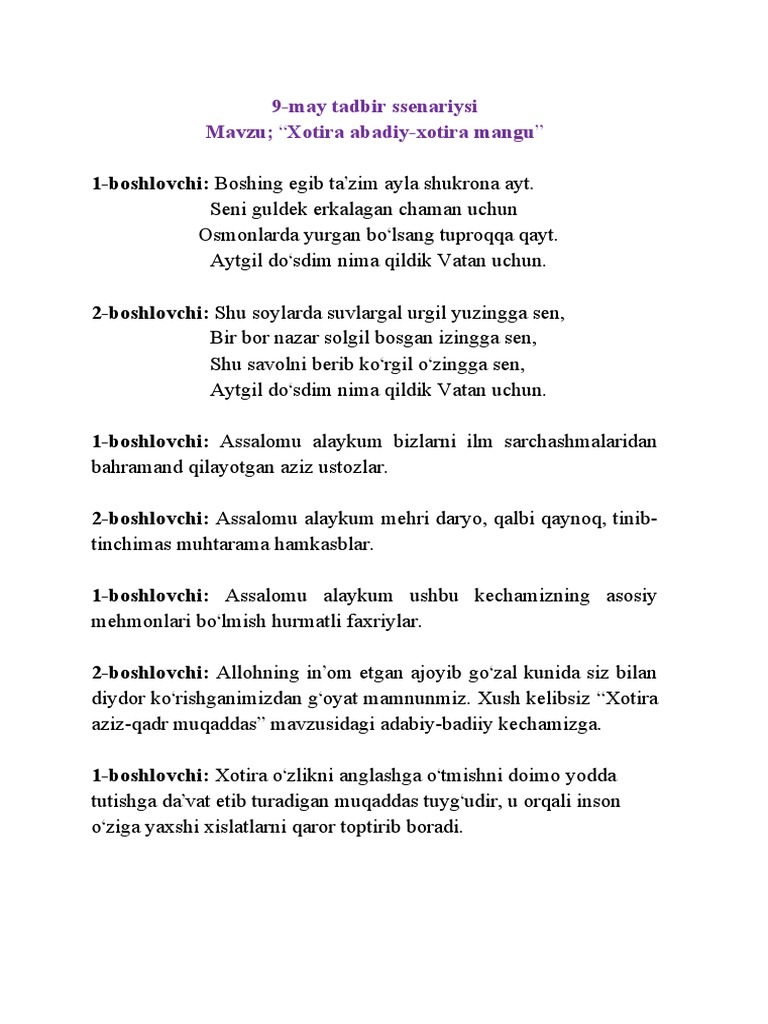 9-may-Xotira-va-qadrlash-kuniga-bagishlab-ta_ | PDF