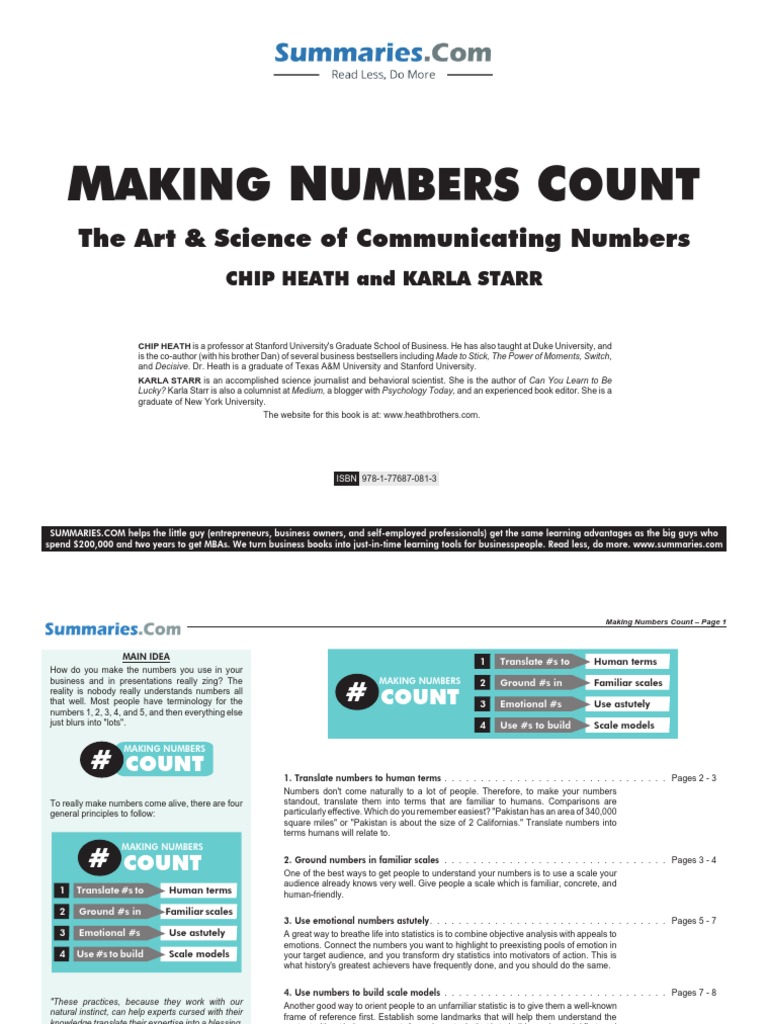 Making Numbers Count: Key Principles | PDF | Social Science
