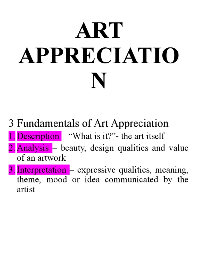 Art Appreciation PDF