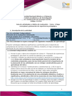 Guía de Actividades y Rúbrica de Evaluación - Unidad 3 - Tarea 4 - Mapa Conceptual y Planeación Experiencia Pedagógica