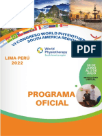 PROGRAMA Congreso World Physiotherapy South America Region