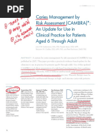 CAMBRA Caries Risk Assessment Form | PDF | Health Care | Dentistry