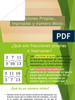 Fracciones Propias Impropias y Número Mixto