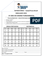 Simulado 24 de Língua Portuguesa e Matemática