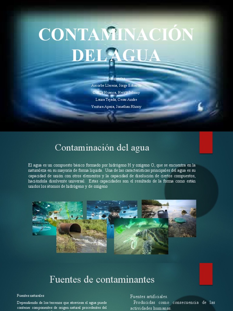 Contaminación Del Agua | PDF | Hogar, jardinería y bricolaje