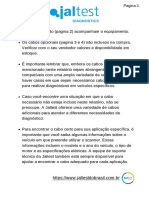 Cabos padrão e opcionais para diagnóstico veicular