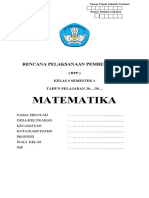 RPP 1 Lembar Matematika Kelas 6 Semester 2