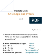 Discrete Math Lab 1 With Answer
