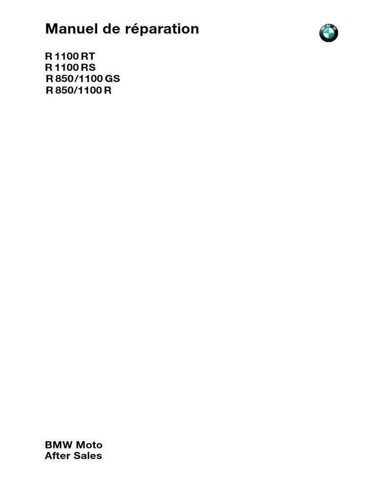 BMW R850R-GS R1100R-RT-RS-GS Repair Manual FR PDF | PDF
