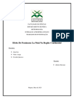 Efeito do fenômeno La Niña na região continental