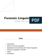Forensic Linguistics: Cases & Techniques | PDF | Linguistics | Forensic ...