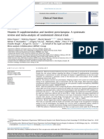 Vitamin D Supplementation and Incident Preeclampsia: A Systematic Review and Meta-Analysis of Randomized Clinical Trials