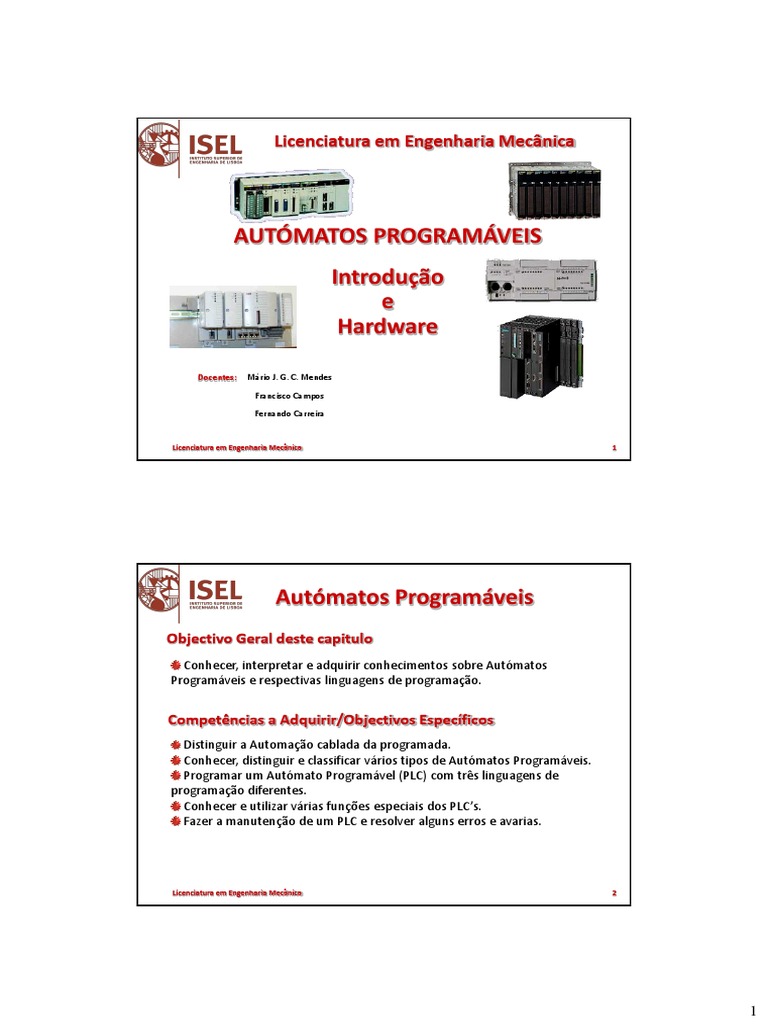 ISEL_API_PLC_IntroduçãoHardware | PDF | Rede de computadores | Rede local