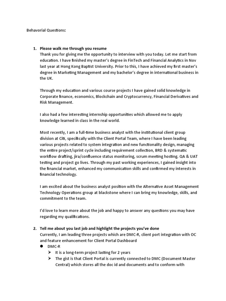 Blackstone Interview Questions PDF Private Equity Investing