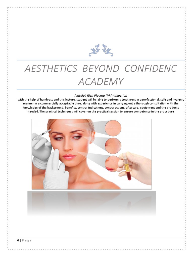 PRP Injection Training Guide | PDF | Human Nose | Lip