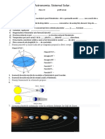 Astronomia Test Sistemul Solar