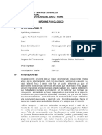 Informe Psicologico de Interno de Centro Juvenil PDF