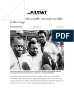 Patrice Lumumba and The Independence Fight in The Congo - The Militant