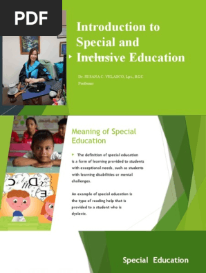 Introduction to Special and Inclusive Education Ma'am Susie's PPT [Autosaved].pptx