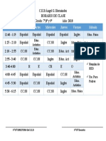 Horario de Clase 2018