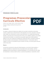 Programas Preescolares Curriculo Efectivo