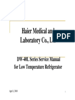 Haier Medical and LB T C LTD Laboratory Co., LTD: DW-40L Series Service Manual For Low Temperature Refrigerator