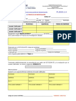 Acta de Evaluación Proyecto de Investigacion (Profesor o Licenciado)