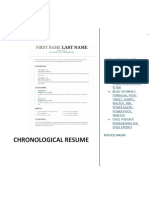 Chronological Resume