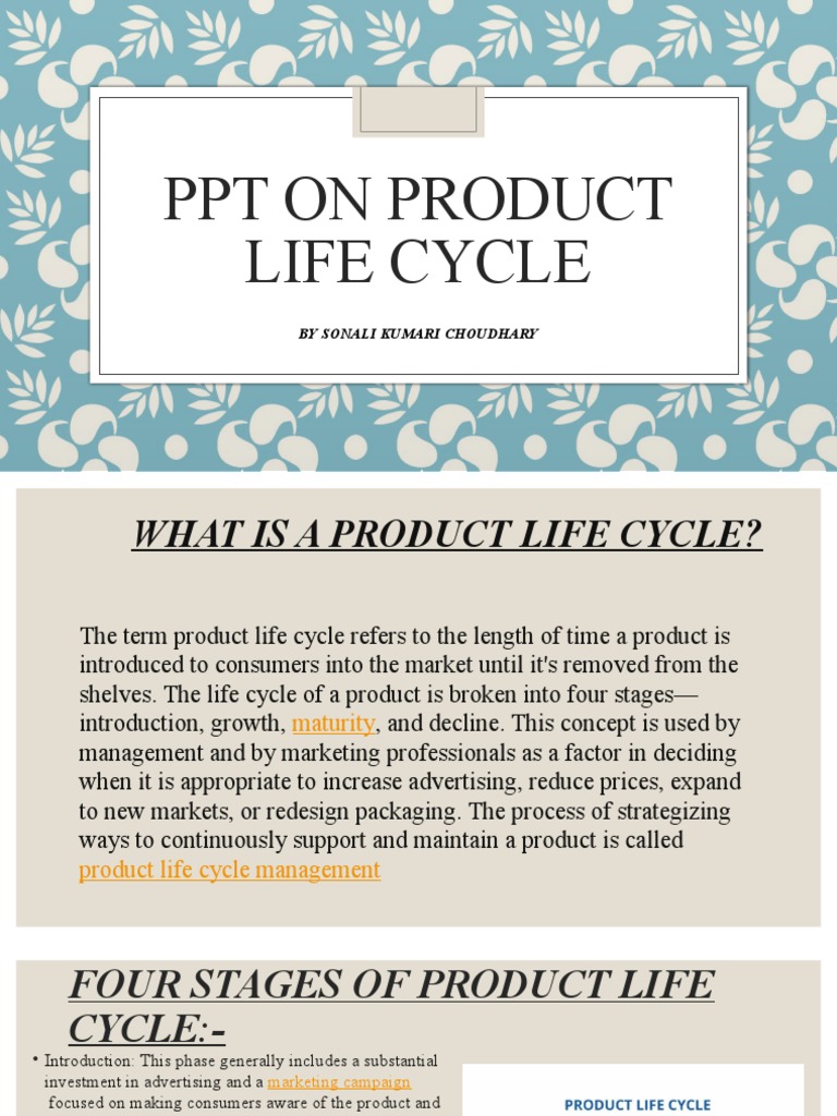 Product Life Cycle PDF Marketing Product Lifecycle